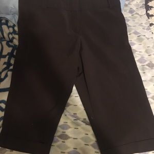 Brown slack capris